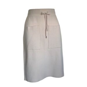 Elie Tahari Skirt women's S pale pink blush Knit, pockets, drawstring waist. EUC